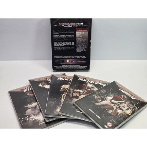 Defining Moments: Alabama Football 2008 ~ 5 DVD Box Set Crimson Tide Eli Gold - Picture 2 of 3